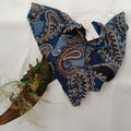 Foulard Paisley Bleu Marine Jade & Clarisse