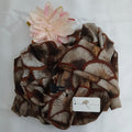 Foulard Ginkgo Brun Doré Jade & Clarisse