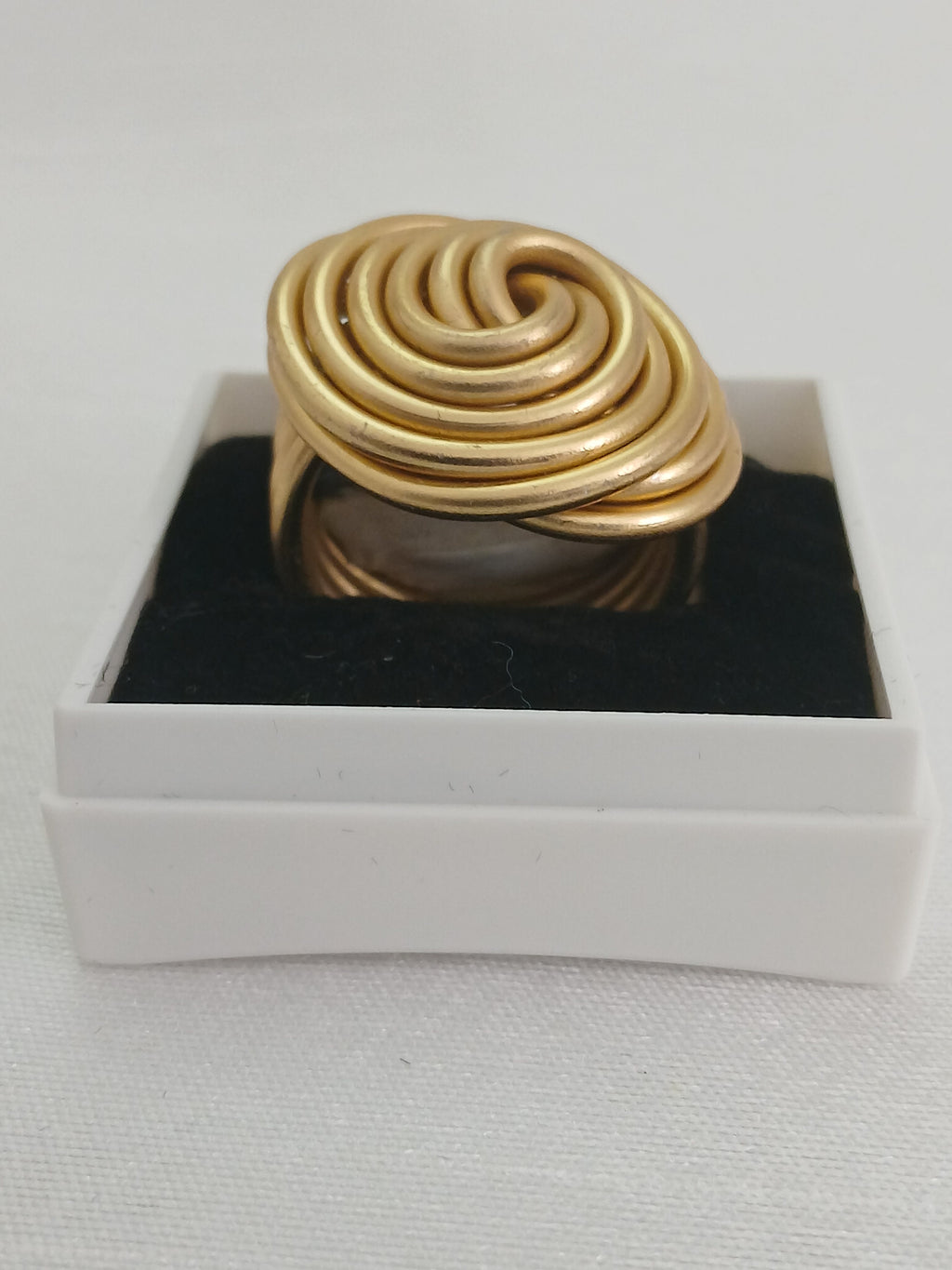 Jolie Bague Spirale Dorée