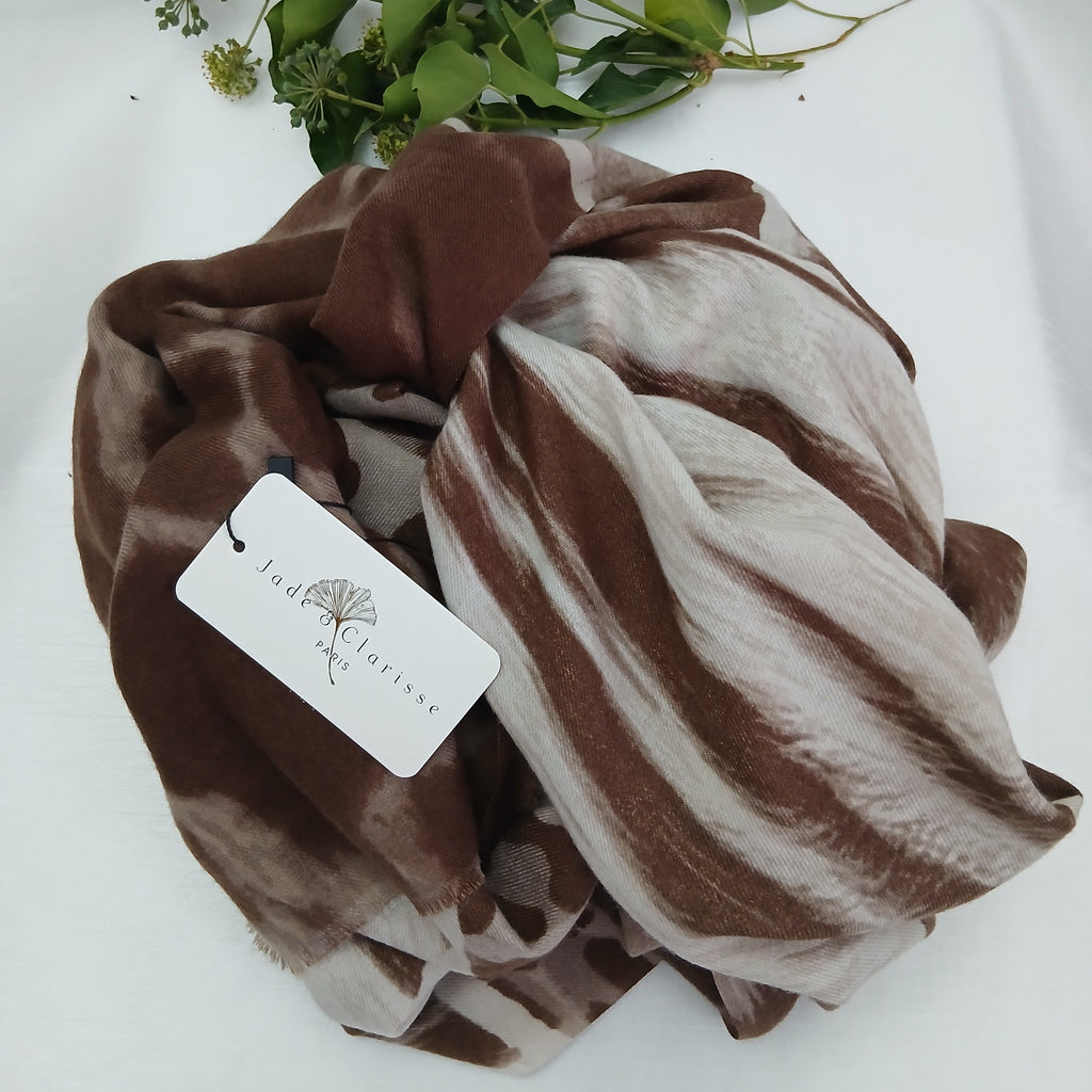 Châle Double Face Girafe & Zèbre Doux